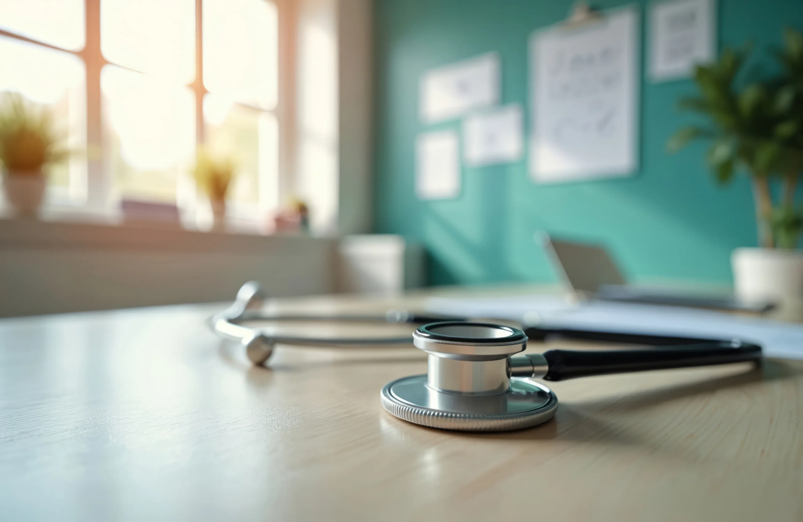 stethoscope on a table